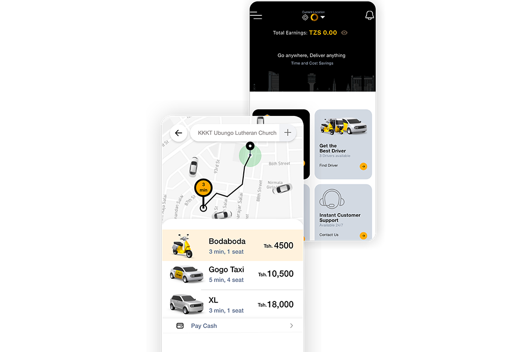 Loko B2B transporter app screens